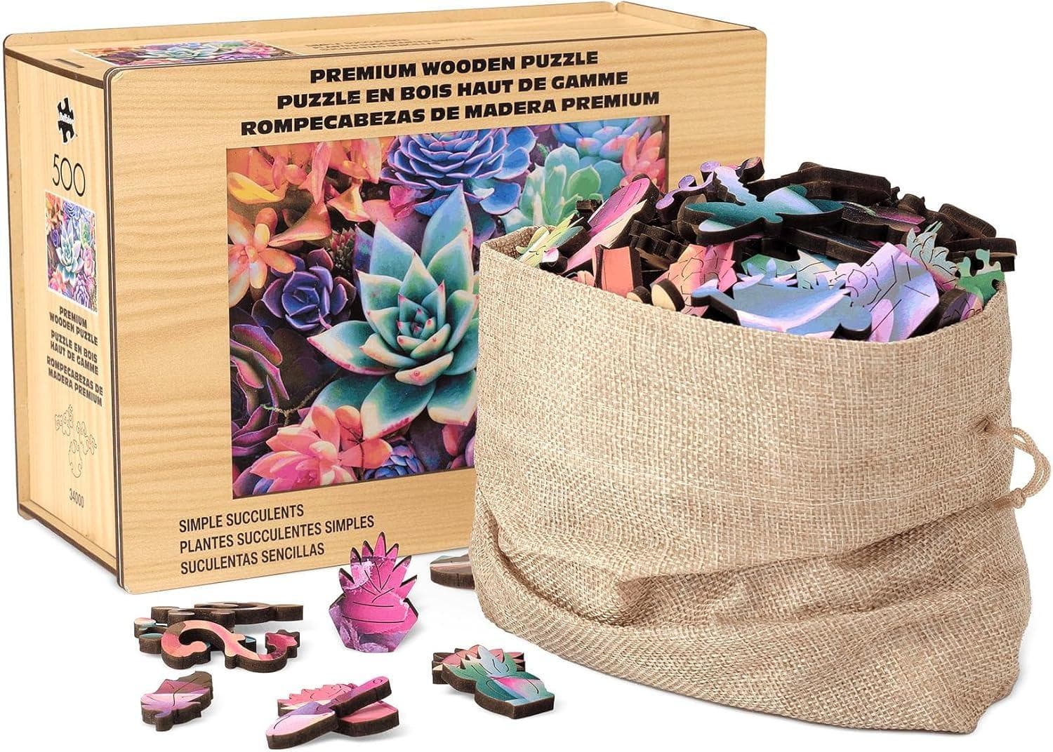 Wood Puzzle: Simple Succulent – Whimsy Pieces