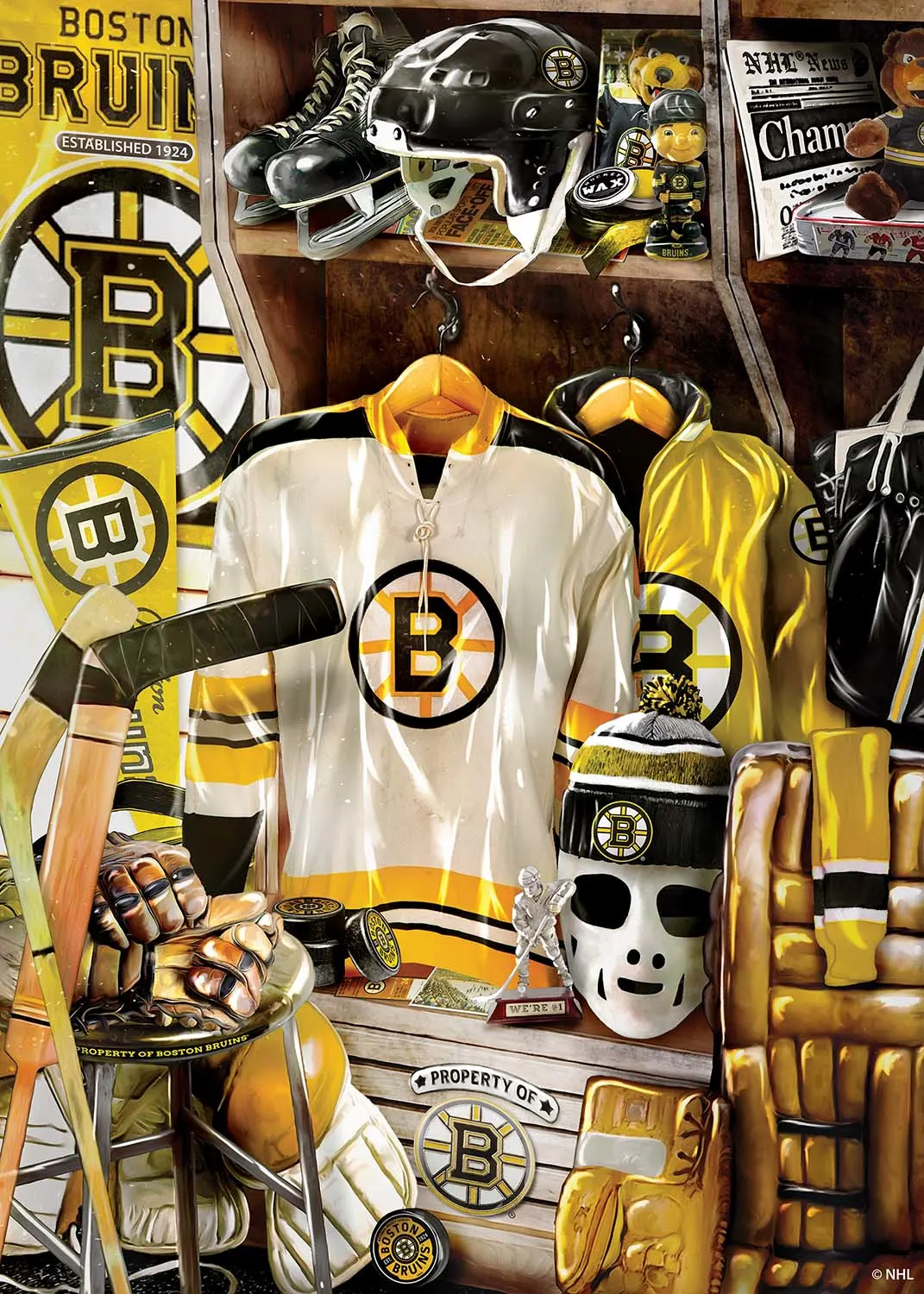 Boston Bruins NHL Locker Room