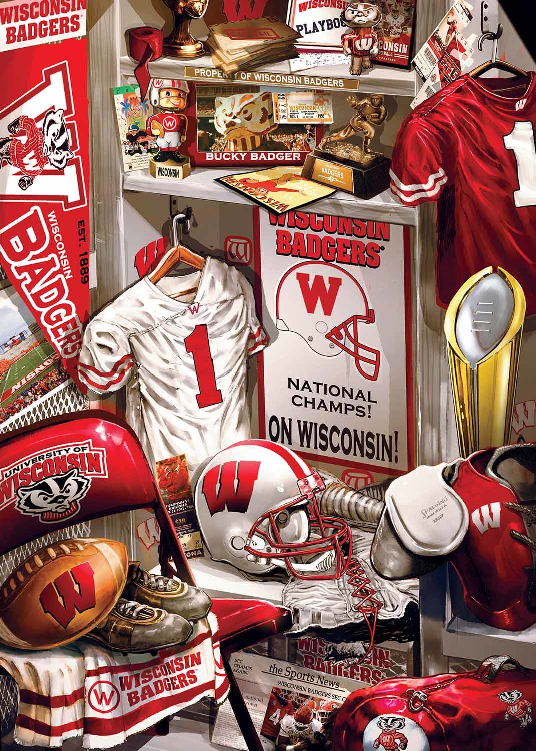 Wisconsin Badgers NCAA Locker Room