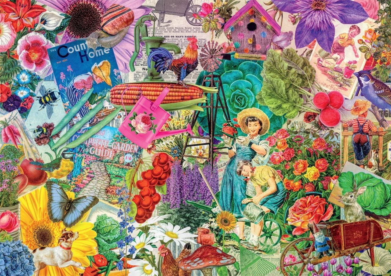 Colorful Gardening Collage
