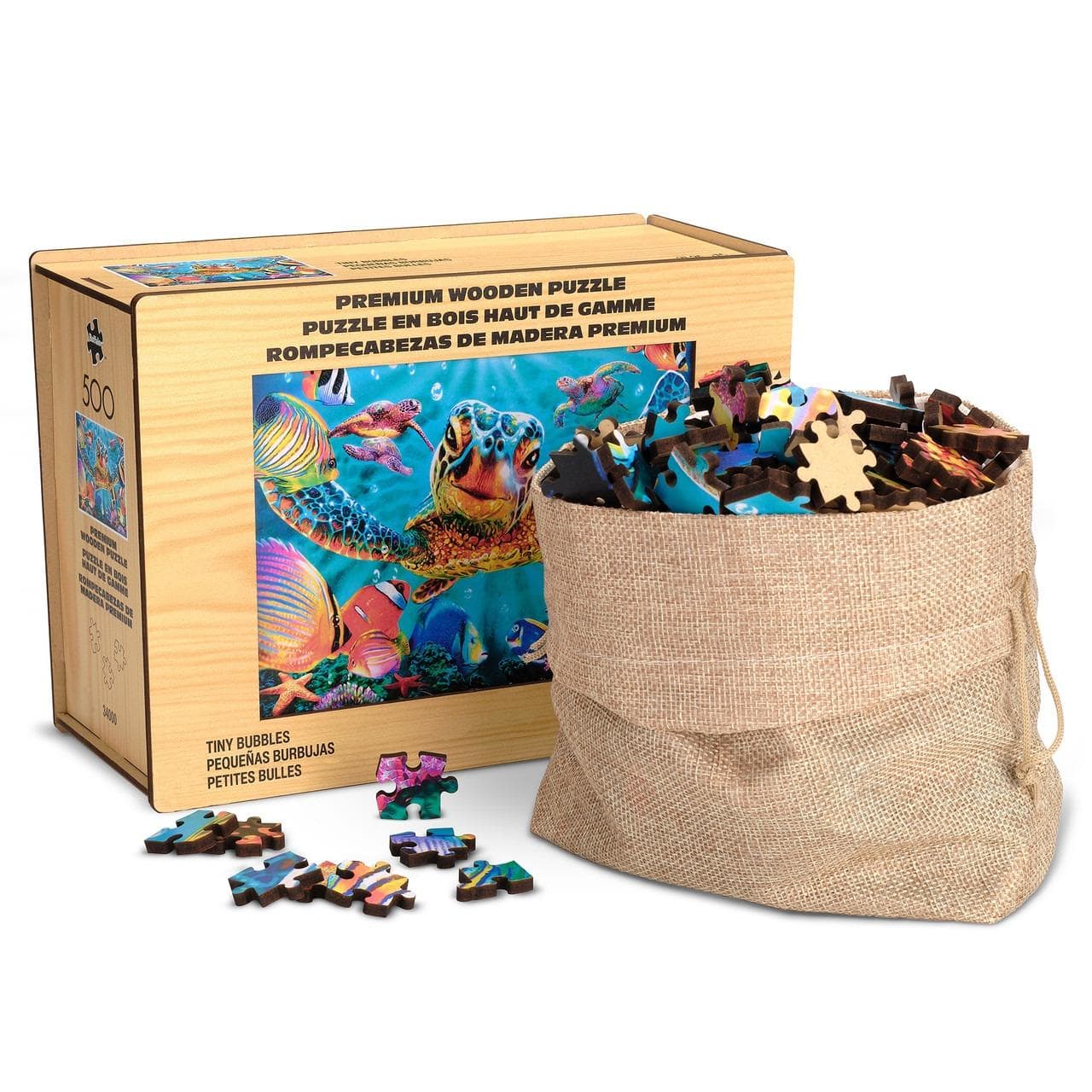 Wood Puzzle: Tiny Bubbles