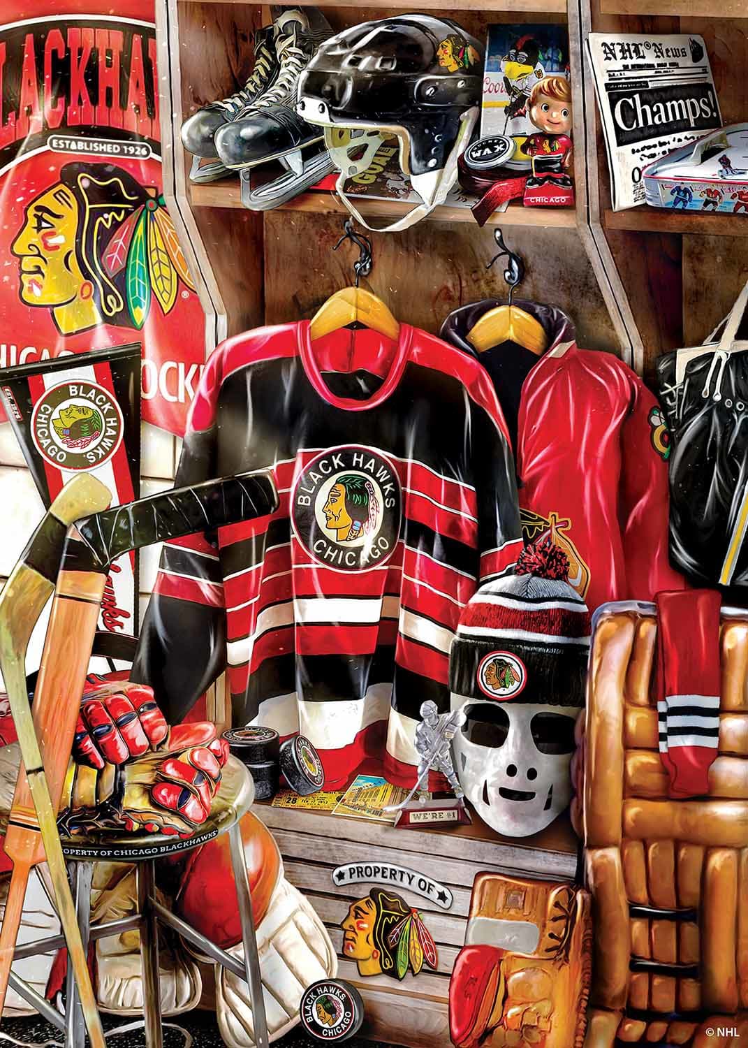 Chicago Blackhawks NHL Locker Room